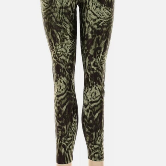 Good American green/black print leggings sz 4 - Picture 2 of 14